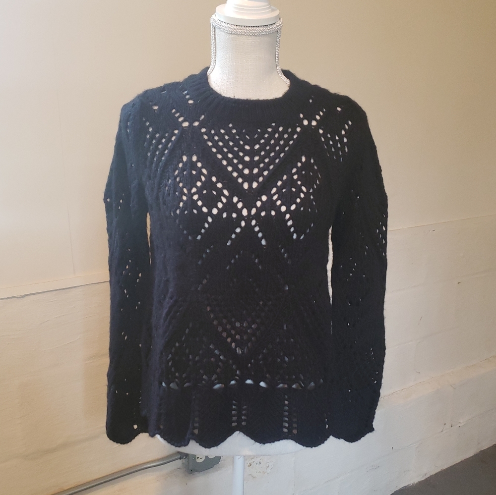 Loft Scoop Neck Knit Sweater